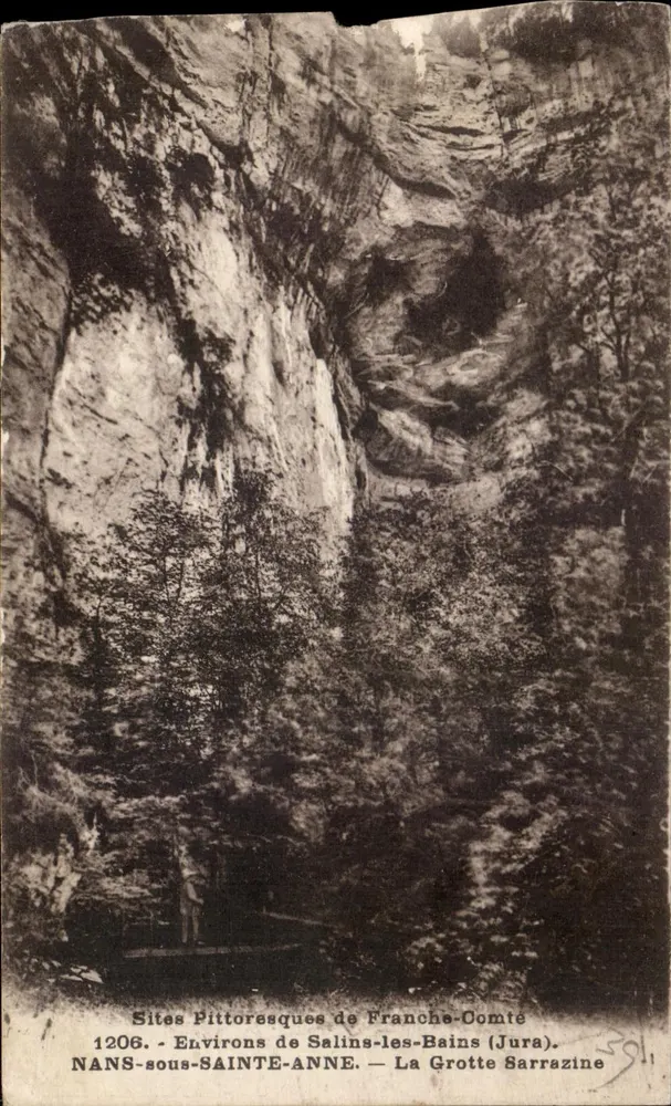 La Grotte Sarrazine — Nans-sous-Sainte-Anne — Umgebung von Salins-les-Bains (Jura) — Pikturische Orte der Franche-Comté — n°1206 - Vorderseite
