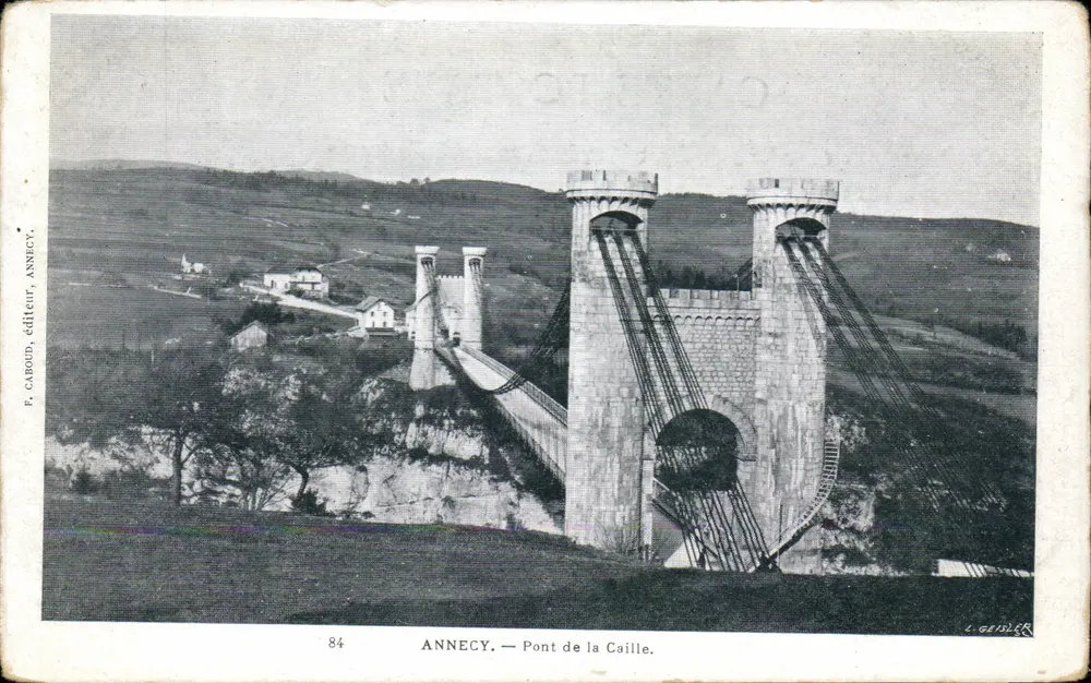Annecy — Ponte da Caille — F. Carboud, editor, Annecy, n°84 - Frente