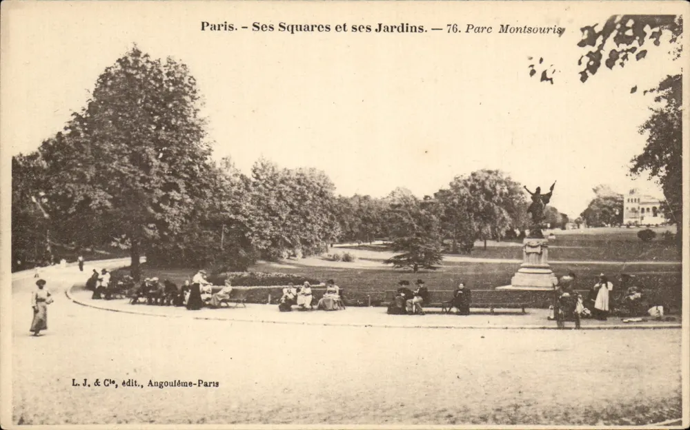 Paris - Seine Plätze und Gärten — 76. Parc Montsouris — L. J. & Cie, Verlag, Angoulême-Paris - Vorderseite