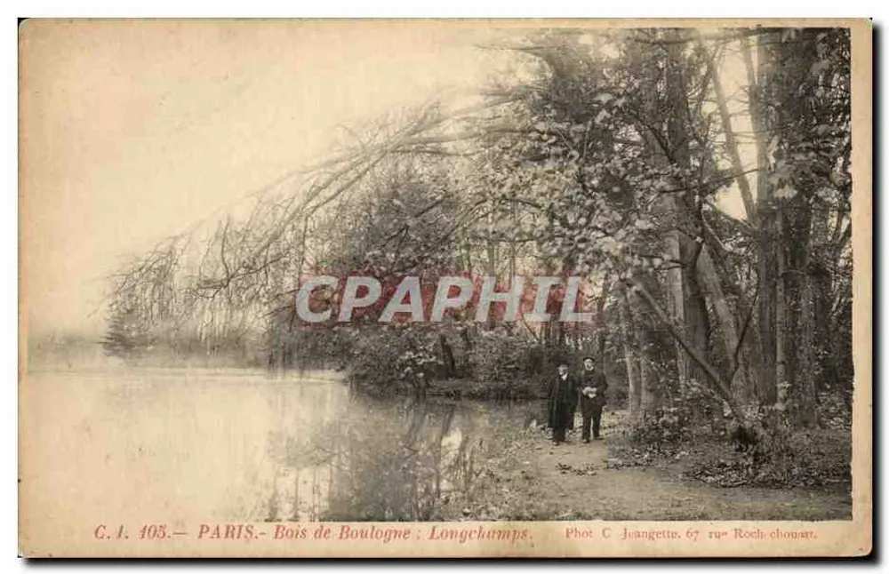 Paris - Bois de Boulogne : Longchamps — Fot. C. Jeangette, 67 rue Roch-Chonarr - Frente