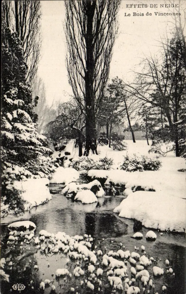 O Bois de Vincennes — Efeitos de neve — E.D. (editor) - Frente