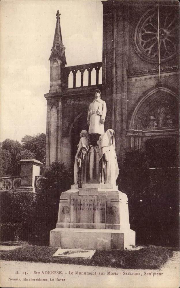 Der Kriegerdenkmal - Ste-Adresse - Bildhauer Saladier - Verlag Nemitz, Le Havre - Vorderseite