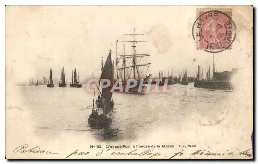 Der Vorfahrtshafen zur Hochzeit — E. J., Havre — Nr. 52 - Vorderseite