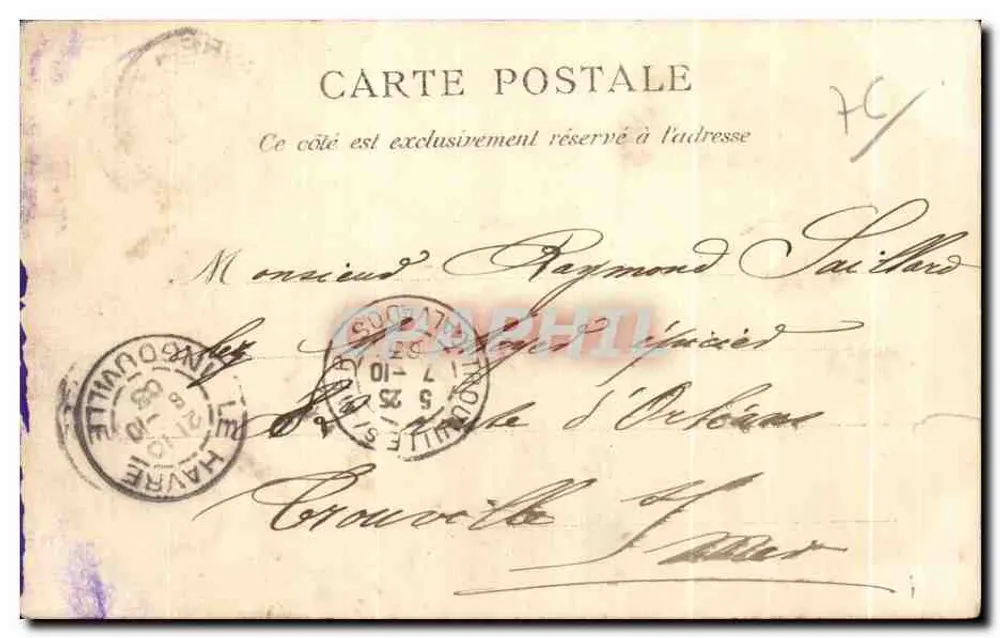 Der Vorfahrtshafen zur Hochzeit — E. J., Havre — Nr. 52 - Rückseite