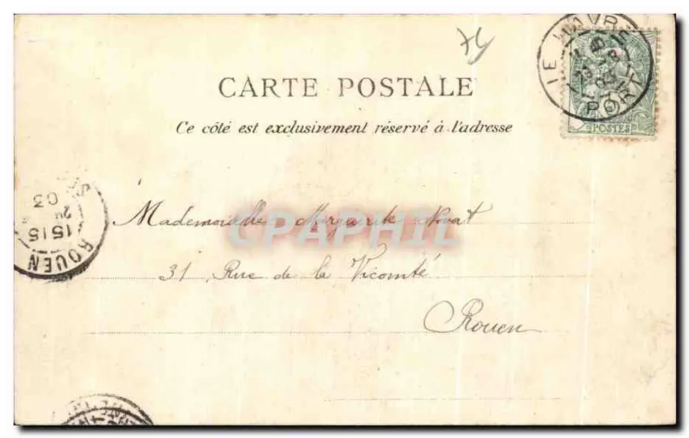 Graville-Sainte-Honorine — Ansicht der alten Abtei — La C. von A. - Paris - Rückseite