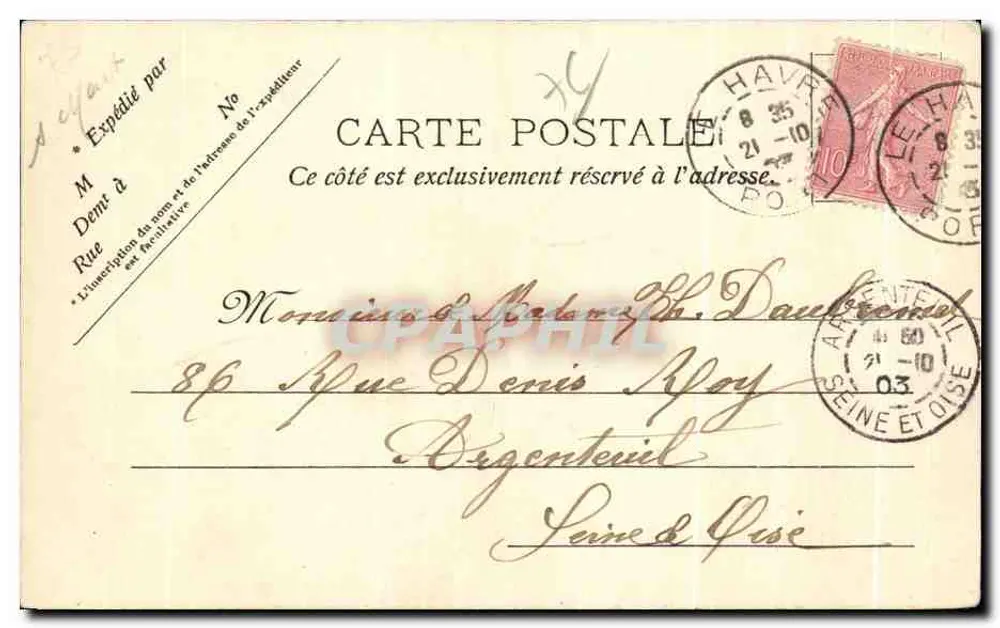 Le Havre — Kirche St-François — V.P. Paris 30 - Rückseite