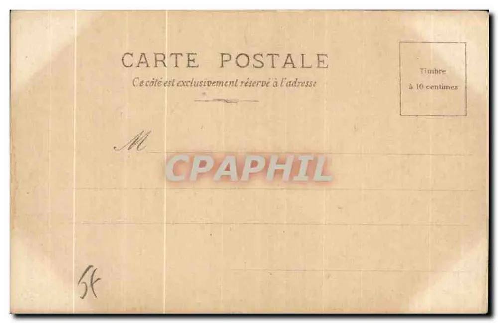Le Havre — Arsenal Marítimo — Série N°10, editor B.A.P. (Bureau d'Art Postale) - Verso