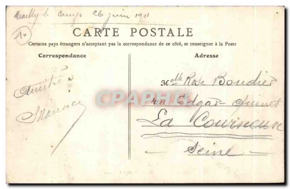Camp de Mailly — Die Briefe an die Payse — Militärverlag A. Riep - Rückseite