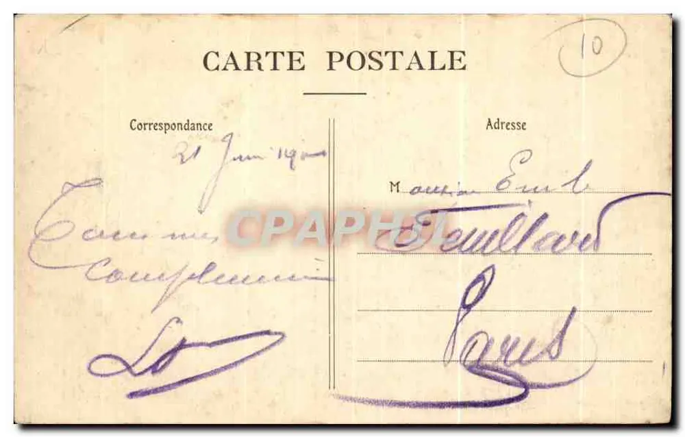 Camp de Mailly — Ein Eckbereich des Lagers — Die Suppe — A. Varcy, Verleger - Rückseite