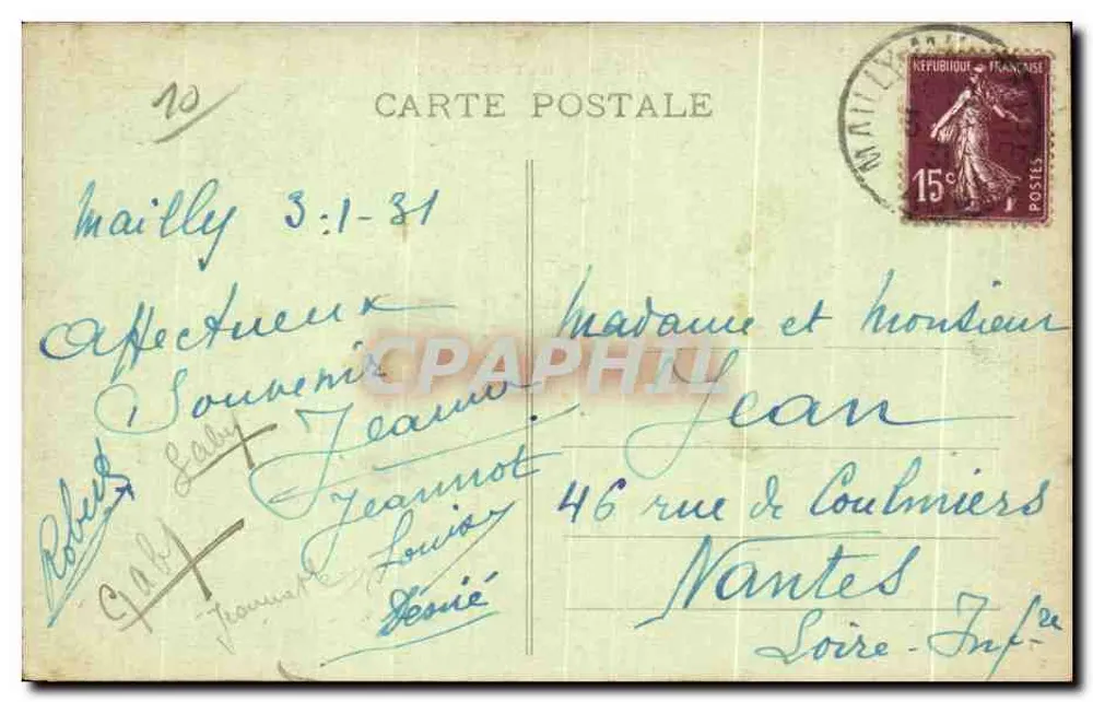 Camp de Mailly — Das Krankenhaus — A. Nieps, Verlag - Rückseite