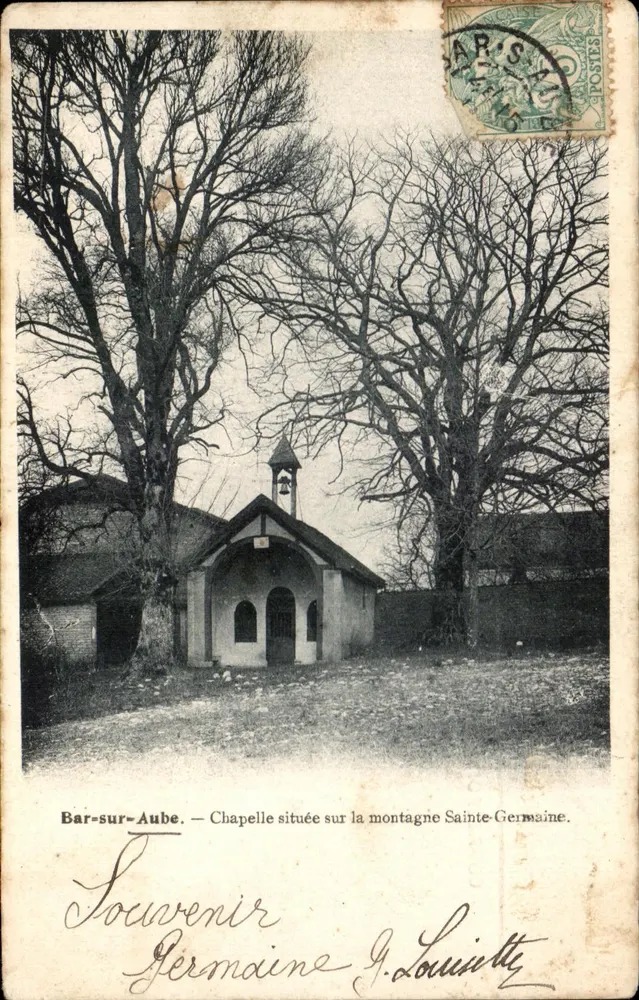 Bar-sur-Aube — Kapelle auf dem Berg Sainte-Germaine — Erinnerungskarte G. Louinfty - Vorderseite