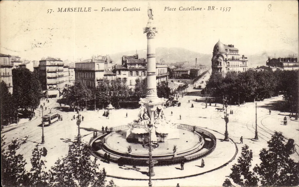 Marseille — Fontaine Cantini — Place Castellane — BR-1557 - Vorderseite