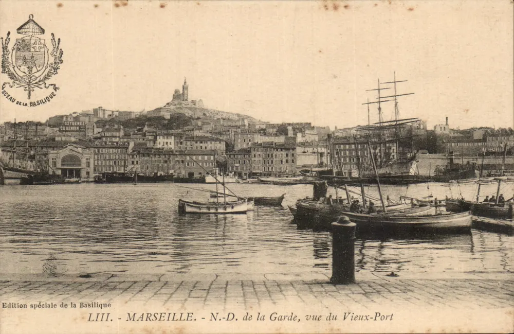 Marseille - N.-D. de la Garde, Ansicht des Vieux-Port — Sonderausgabe der Basilika, n° LIII - Vorderseite