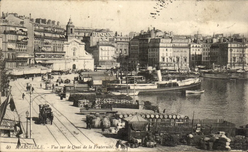 Marseille - Ansicht des Quais de la Fraternité — PICON, Verlag, Nr. 40 - Vorderseite