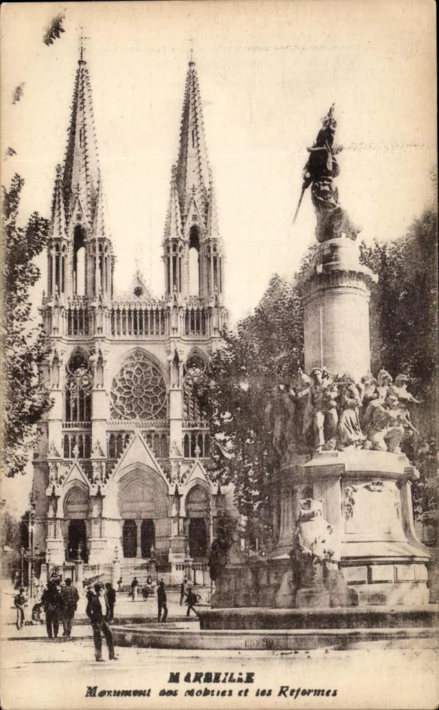 Marseille — Kathedrale und Denkmal für die Mobilisierten und Reformen — unbekannter Verleger - Vorderseite