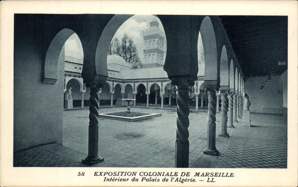 Innenansicht des Palastes von Algerien — Kolonialausstellung in Marseille — LL. n° 58 - Vorderseite