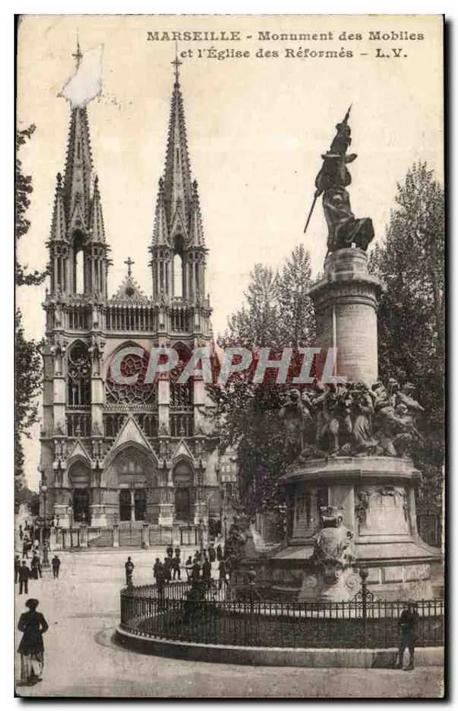 Marseille - Denkmal der Mobiles und die Reformierte Kirche - L.V. - Vorderseite