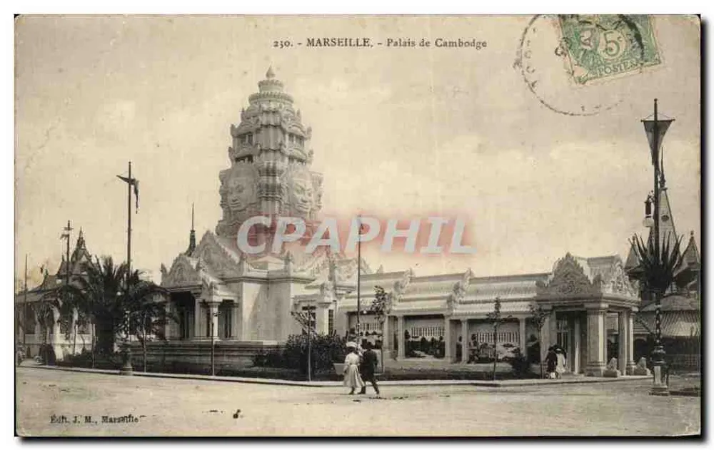 Marseille - Pałac Cambodży — Wyd. J. M. Marseille, nr 230 - Awers