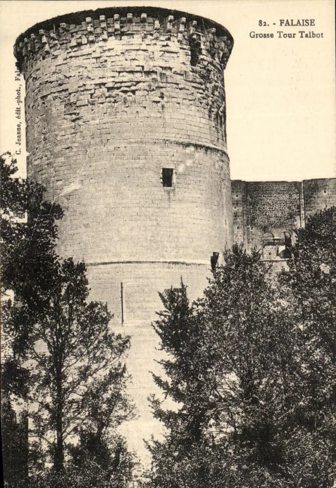 Falaise — Torre Grande Talbot — C. Jeanne, edit.-fot., Falaise - Frente