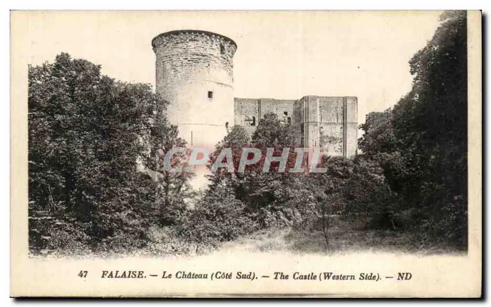 Falaïse — Schloss (Südseite) — Lévy et Schutzen Réchis, 44, rue Latellier, Paris, Imp. - Vorderseite