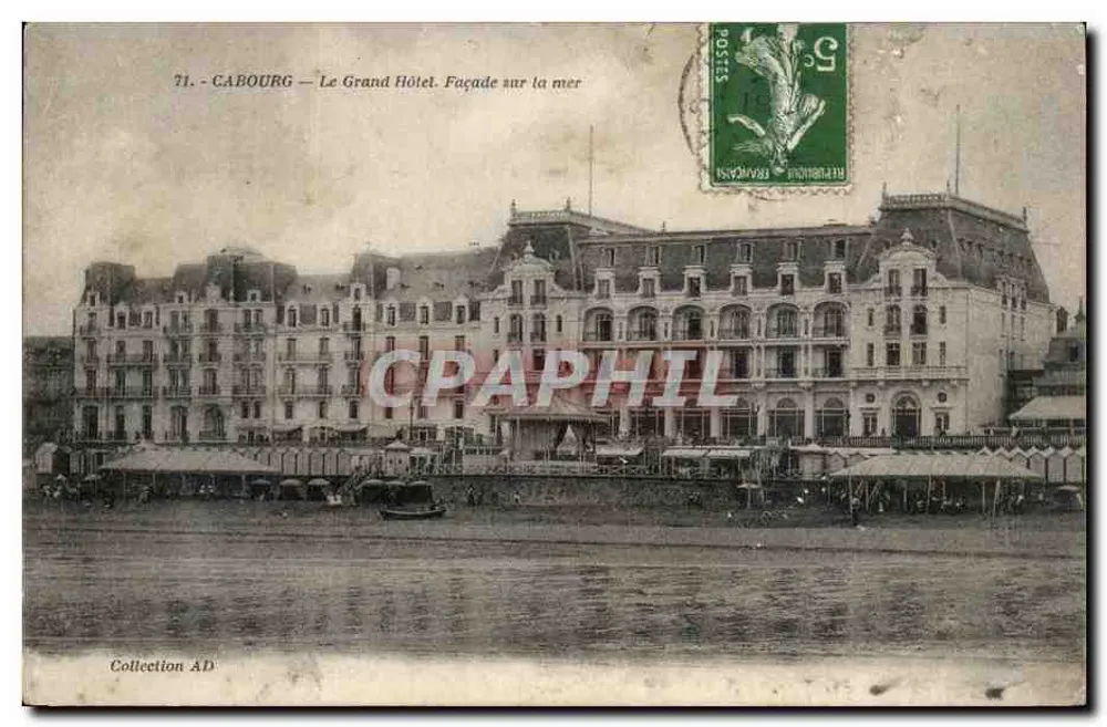Cabourg — Das Grand Hotel. Fassade am Meer — Sammlung AD - Vorderseite