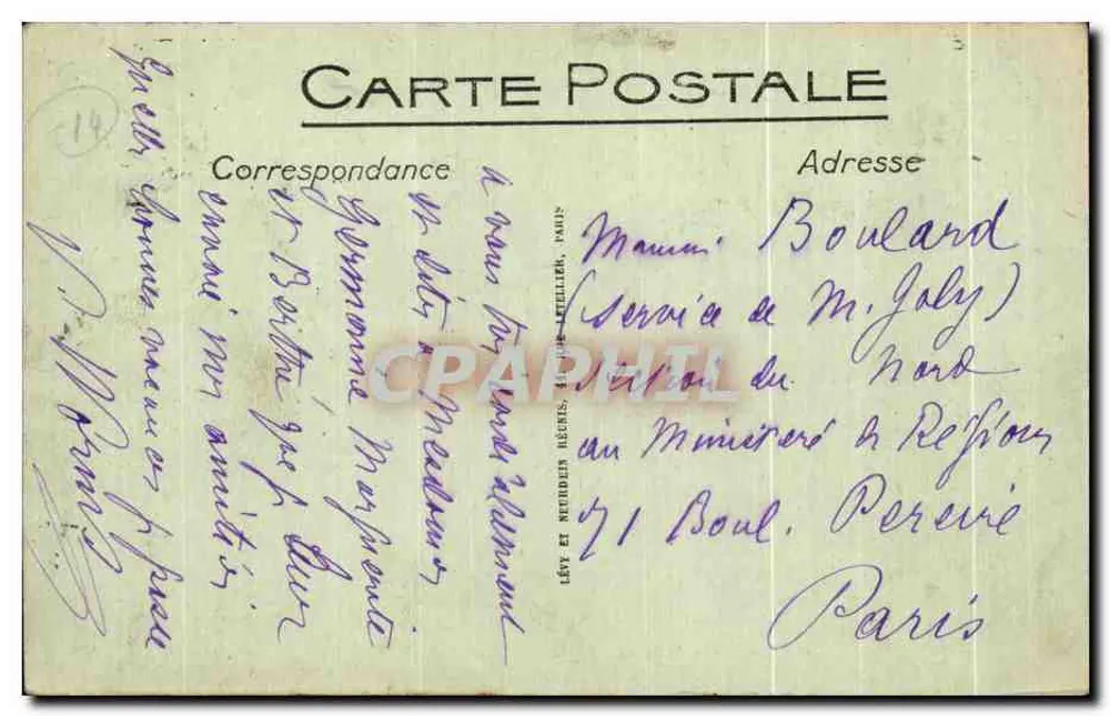 Cabourg — La Digue, boulevard des Anglais — LL. — Fotograaf Kodak - Achterkant