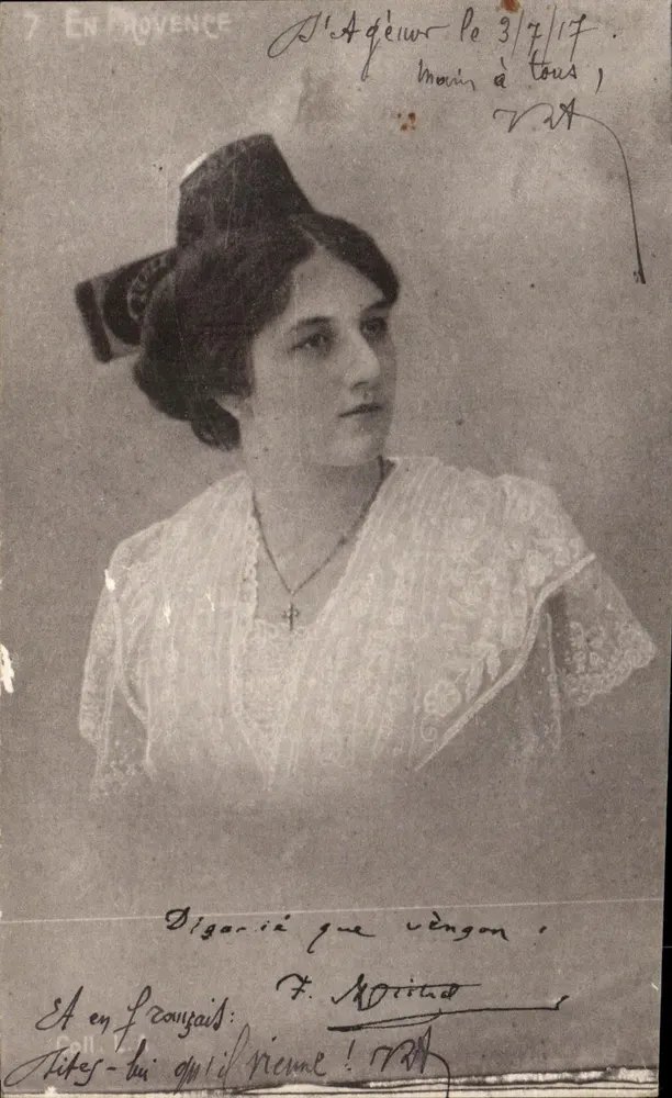 Mulher na Provência — Editor desconhecido, número de série não visível - Frente