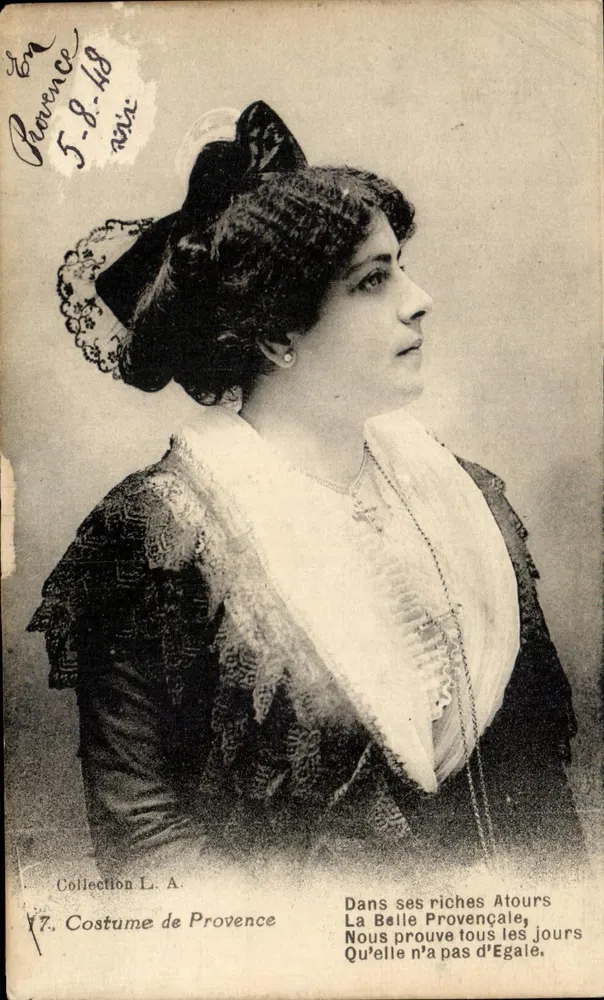 Die Schöne Provençale — Provençal-Kostüm — Sammlung L. A. n°17 - Vorderseite