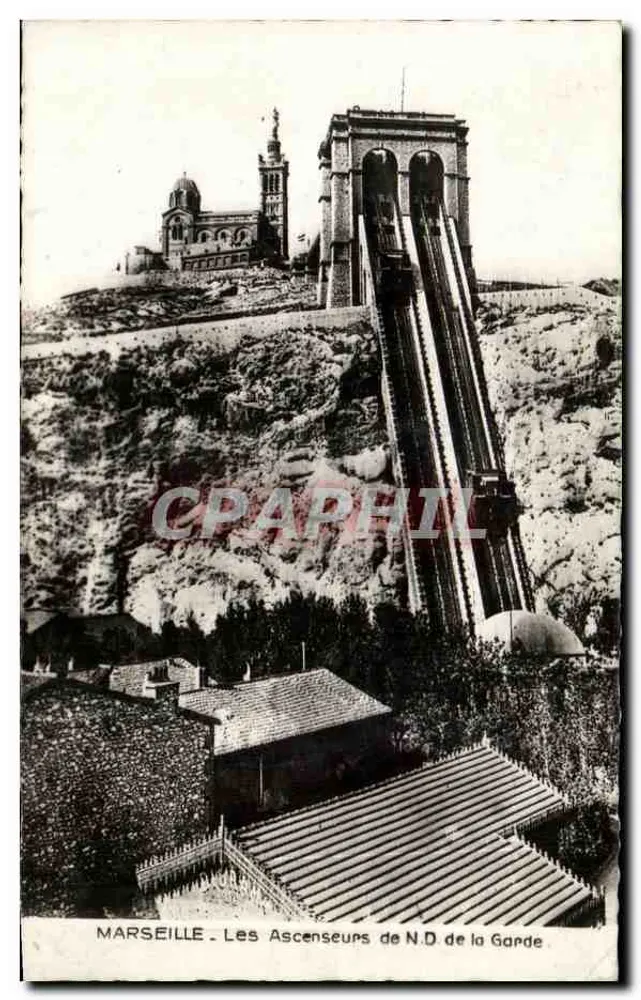 Marselha - Os Elevadores de N.D. de la Garde - Frente