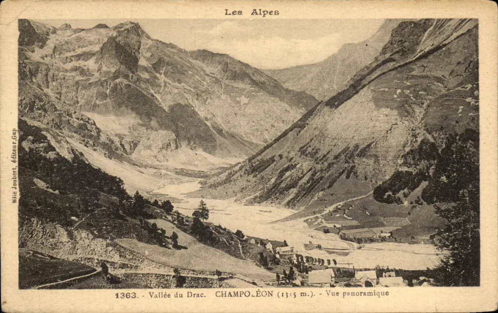 Tal des Drac - Champoléon (1315 m.) — Panoramablick — M. Joubert, Verlag Gap, Nr. 1363 - Vorderseite