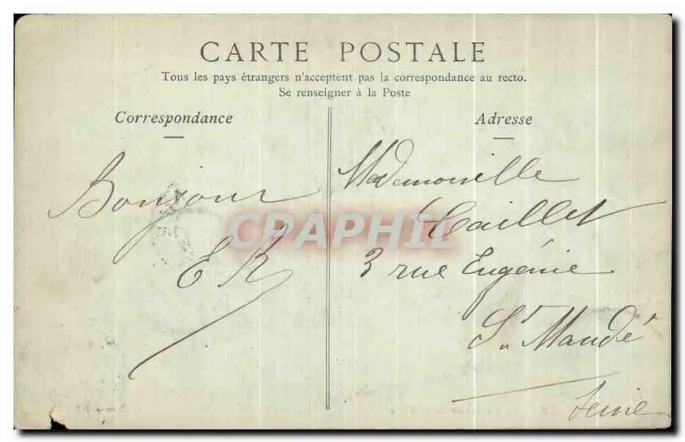 NICE — La Statue de Masséna — Éditeur : Col. MARTIN (n° 396) - Verso