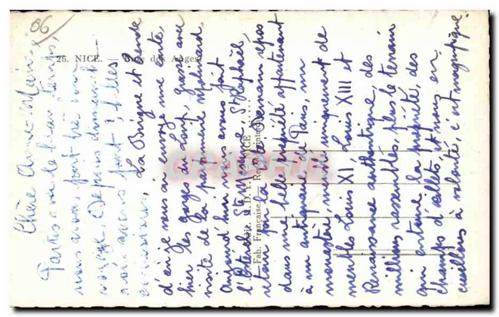 निस के ऊपर से दृश्य — पोर्ट और एंजल्स की पैदल यात्रा — एडिटर: फैब्रिक फ्रांसेज, निस, नंबर 26 - पीछे