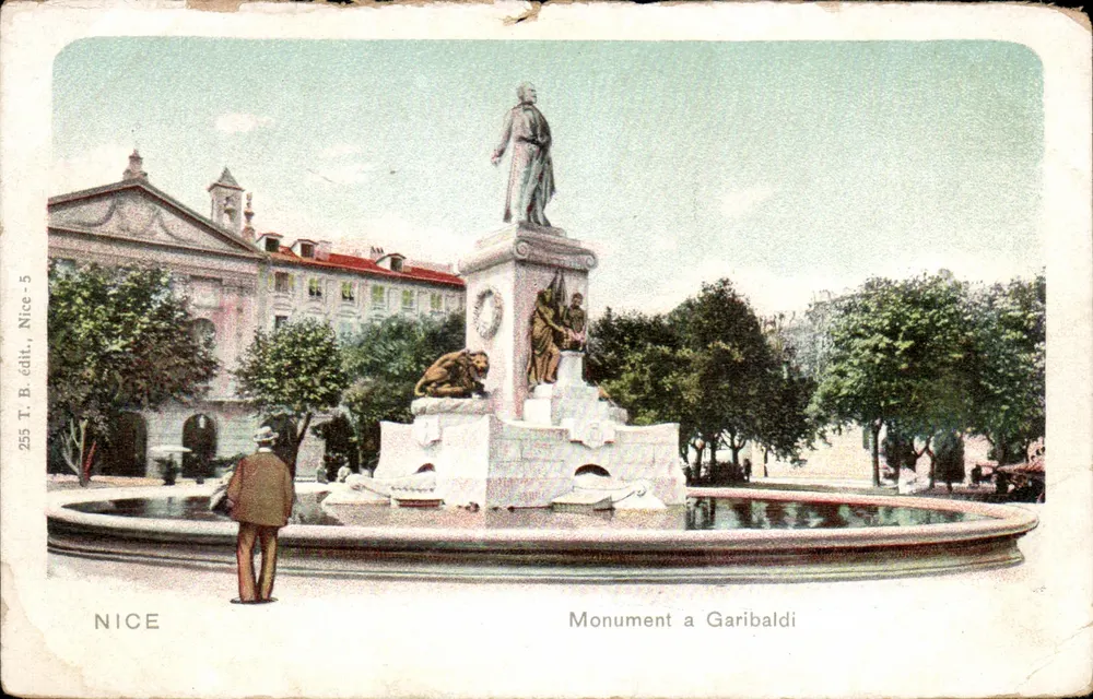 Nice — Monumento a Garibaldi — T. B. editor, Nice - 5 - Frente