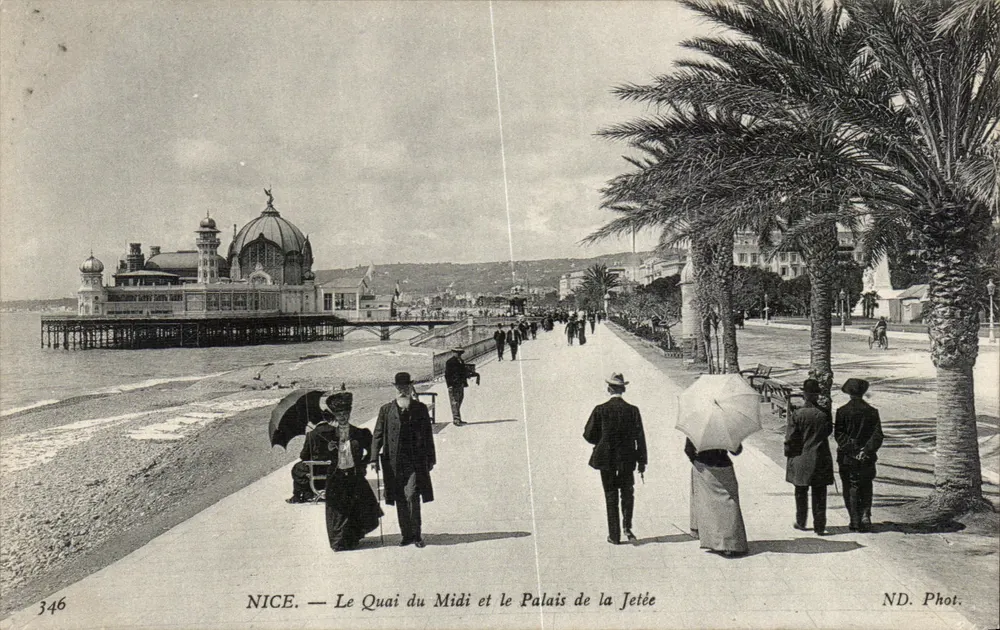 NICE — Der Quai du Midi und das Palais de la Jetée — ND. Phot. - Vorderseite