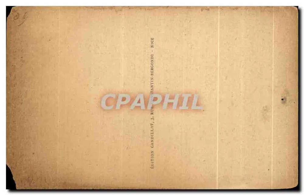 Ruas do Pont-Vieux e Mascalinat — Nice (Vieille Ville) — Edição CANDILLOT, J. RUTTEN-BERGONDIN - Verso