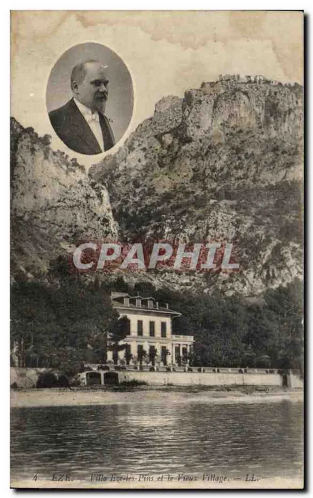 Eze — Villa Breges-Pins und das alte Dorf — LL - Vorderseite