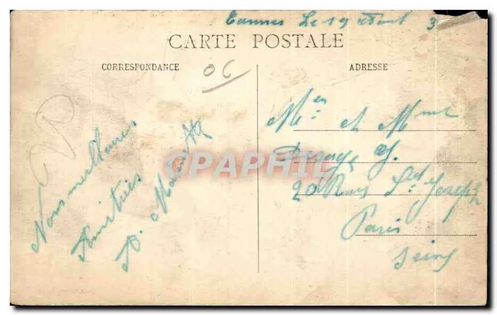 Cannes (A.-M.) — Das Casino. Ansicht vom Kai Édouard-VII — Edition Pigemor - Rückseite