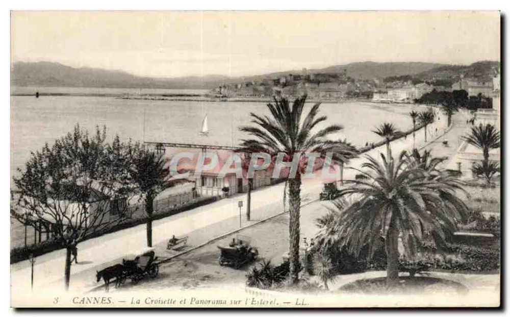 CANNES — La Croisette et Panorama sur l’Estérel — LL. - Recto