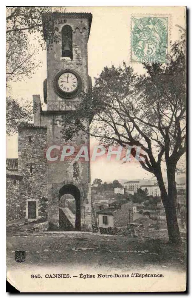 CANNES — Église Notre-Dame d'Espérance — éditeur impr. sur la carte n° 945 - Frente
