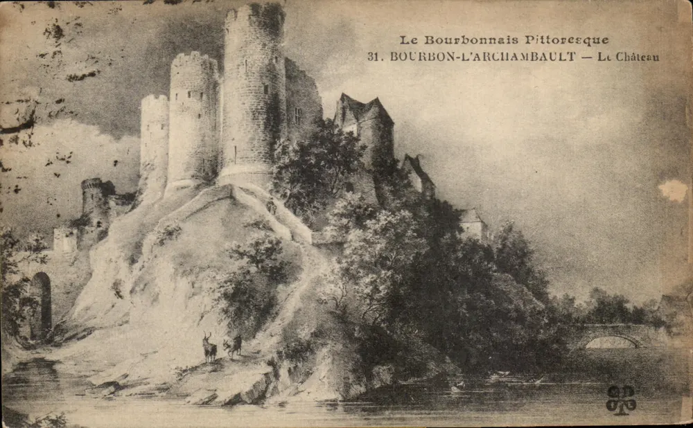 Das pittoreske Bourbonnais — 31. Bourbon-l'Archambault — Das Schloss - Vorderseite