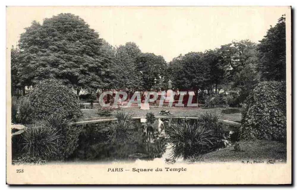 PARIS — Square du Temple — N. F., Paris, n° 258 - Frente