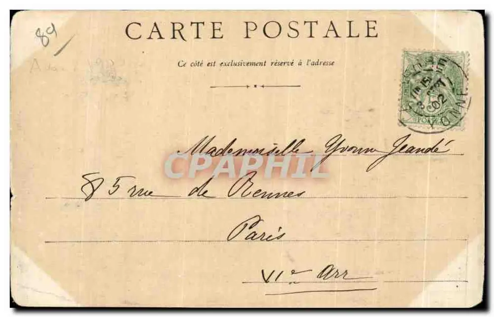 AUXERRE, o — Vista sobre a Yonne — editor desconhecido - Verso