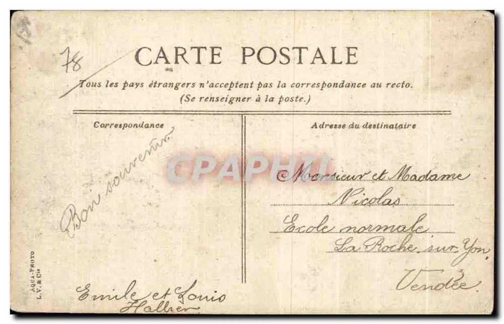 SAINT-GERMAIN-en-LAYE — Der Hof des Colleges — Verlag AQUA-PHOTO L.Y. & Cie, n°11 - Rückseite