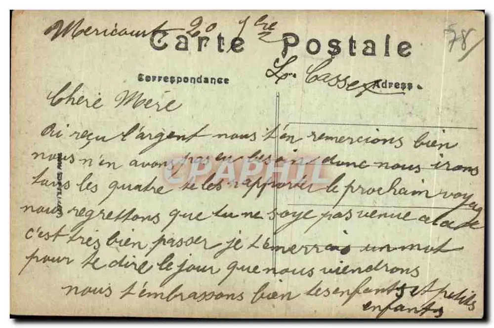 Mantes-la-Jolie — Die Ufer der Srine und die Kathedrale — Verleger nicht sichtbar - Rückseite