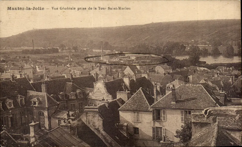 Mantes-la-Jolie — Allgemeiner Blick vom Turm Saint-Maclou — Librairie A. Tonnant - Vorderseite