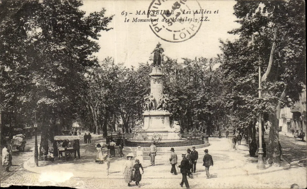 Marseille — Les Allées und der Monument des Mobiles — Verleger LOIR - Vorderseite