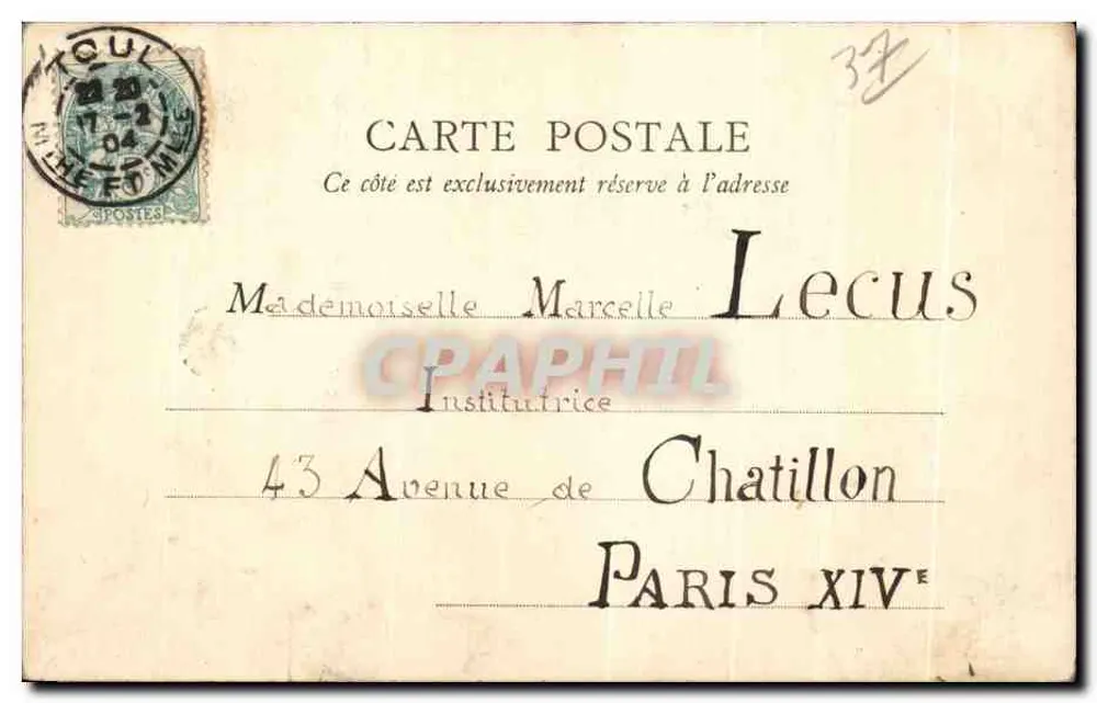 Tours — Pont sobre o rio Loire — B.F. Paris - Verso