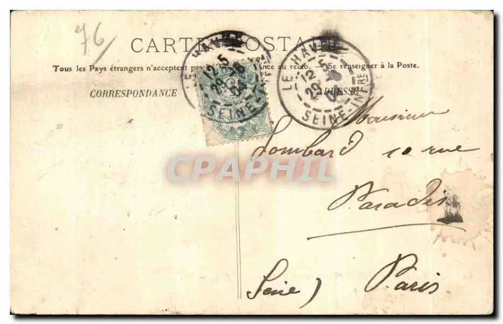 Le Havre — Le Boulevard Maritime et la Nouvelle Jetée — LL. n° 89 - Rückseite