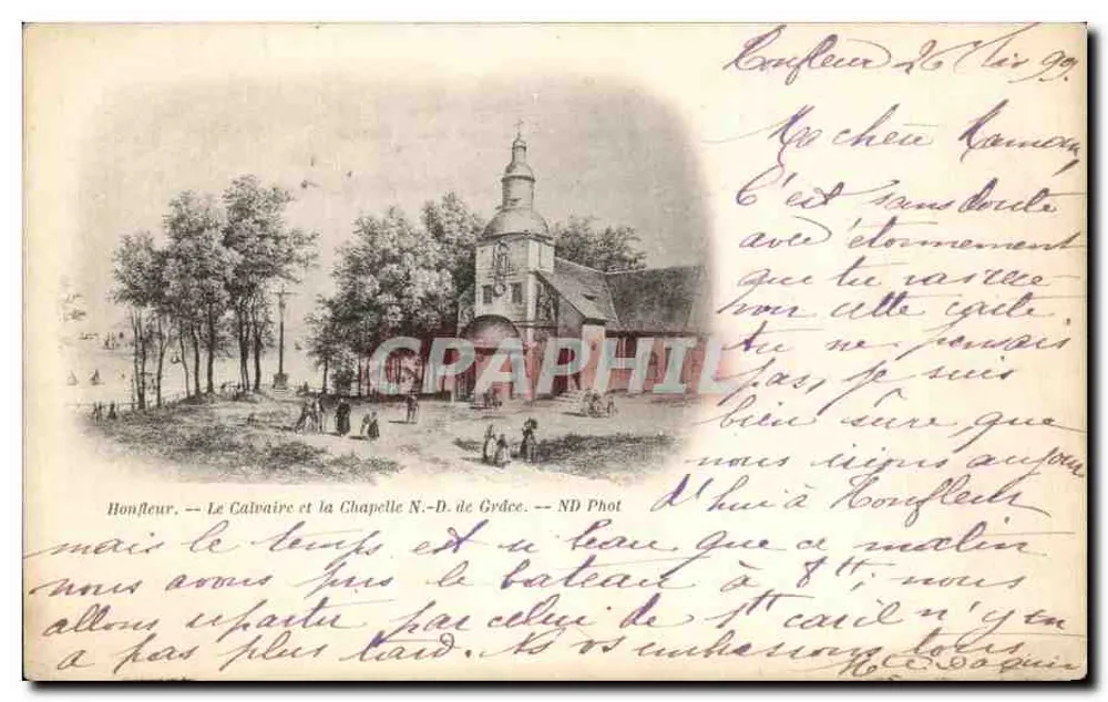 Honfleur — Der Calvarienberg und die Kapelle Notre-Dame de Grâce — ND Phot - Vorderseite