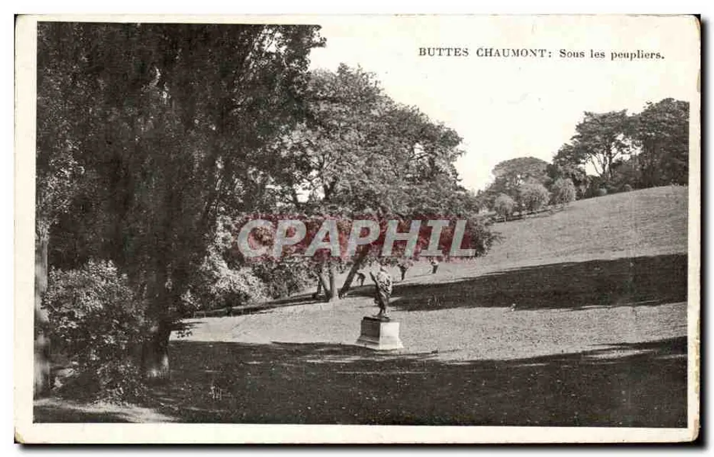 Buttes Chaumont: Sob os salicórios — editor não visível, número de série não legível - Frente